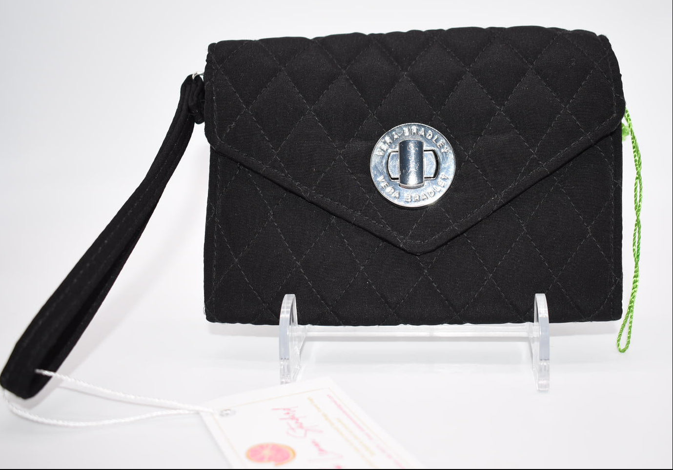 Vera Bradley "Your Turn" Smartphone Wristlet in Black Microfiber