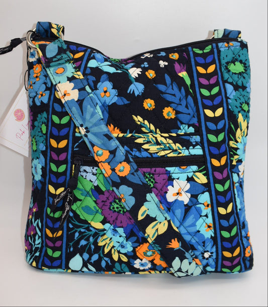 Vera Bradley Hipster Crossbody Bag "Midnight Blues" Pattern