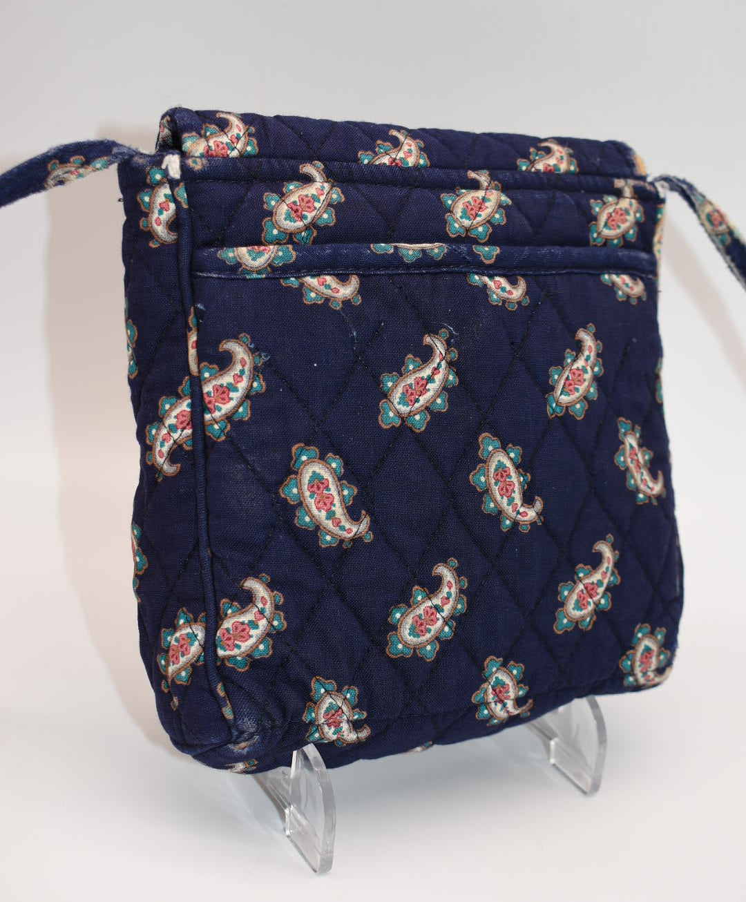 Vintage Vera Bradley Small Crossbody Bag in "Navy -1991" Pattern