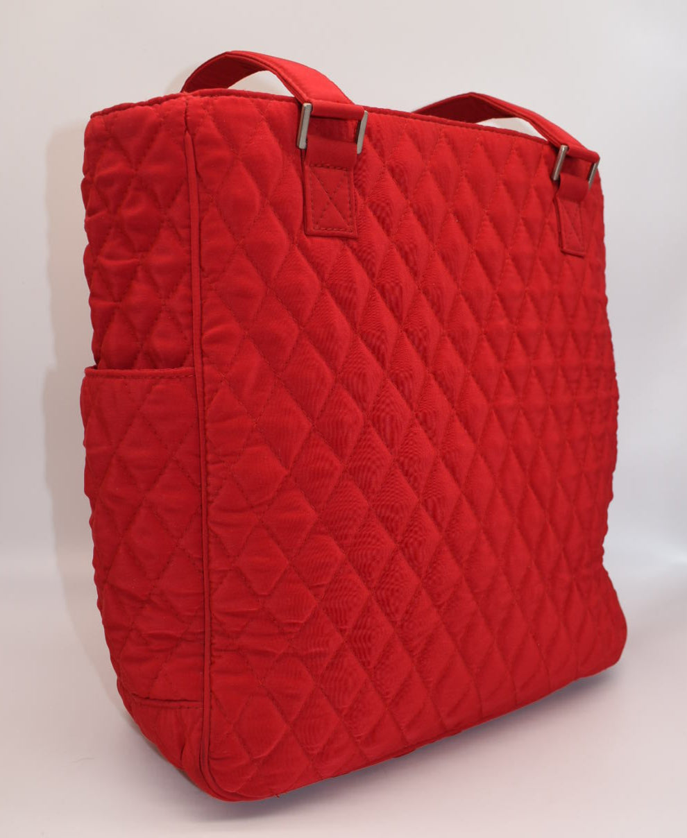 Vera Bradley Microfiber Turnlock Tote Bag in Fire Red