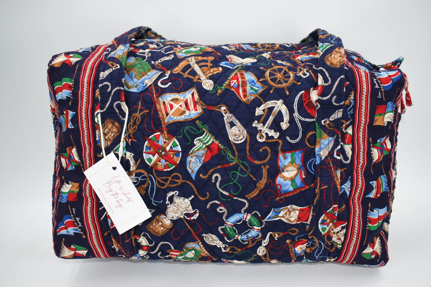 Vintage Vera Bradley Medium Duffel Bag in Regatta-1994 Pattern