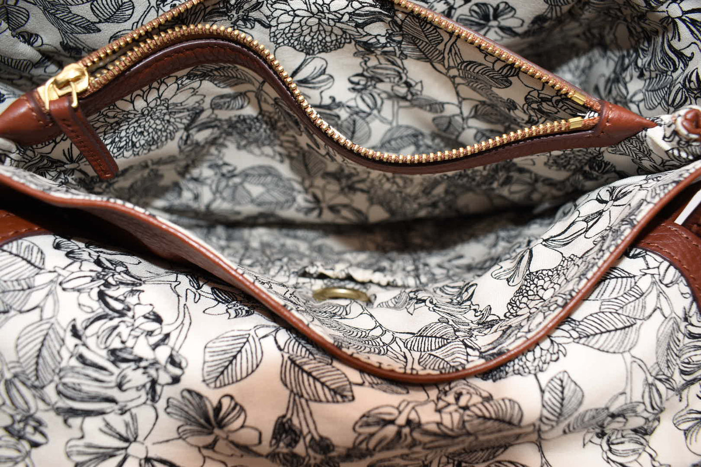 Vera Bradley Carson Leather Saddle Crossbody Bag in "Acorn"