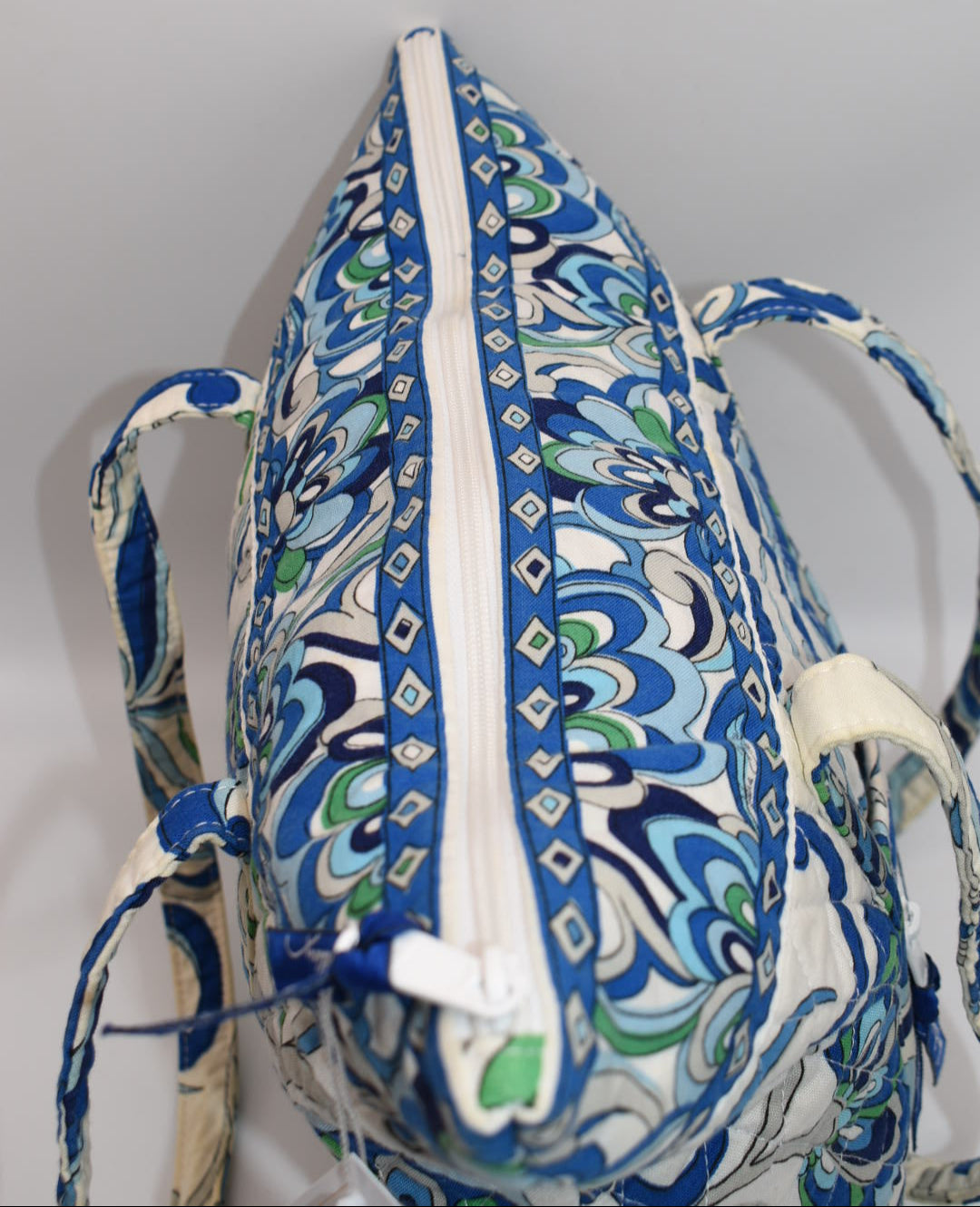 Vera Bradley Villager Tote Bag in "Mediterranean White" Pattern