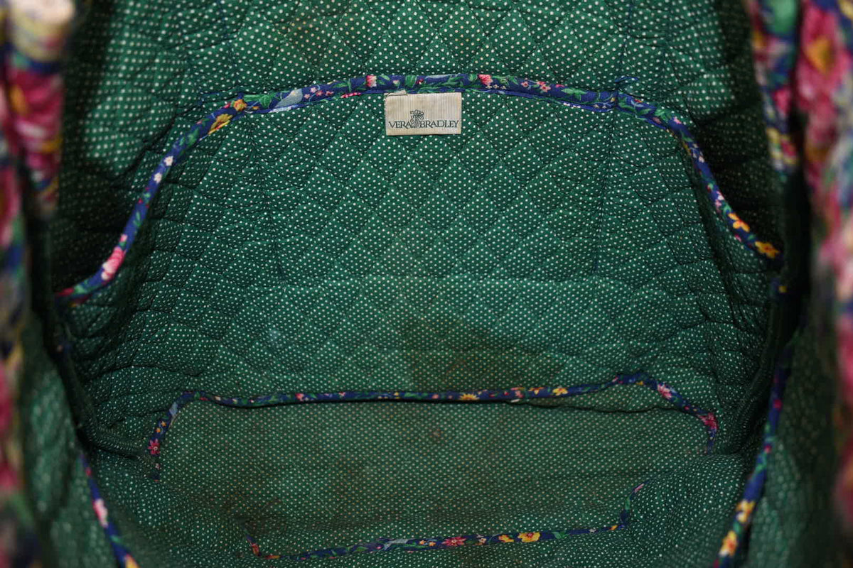 Vintage Vera Bradley Large Vera Tote Bag in "Bluebird" Pattern