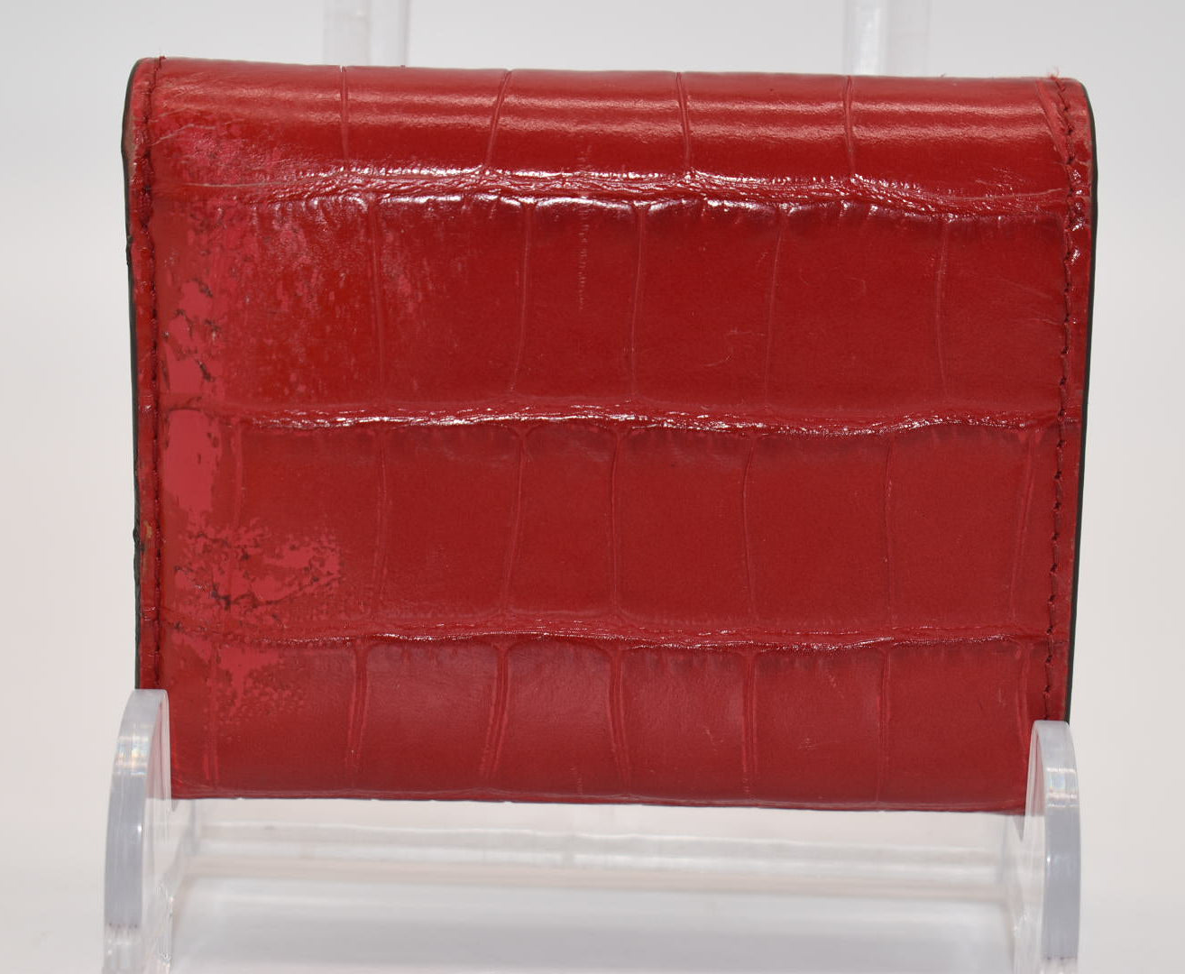 Tory Burch Eleanor Embossed Compact Wallet in Redstone