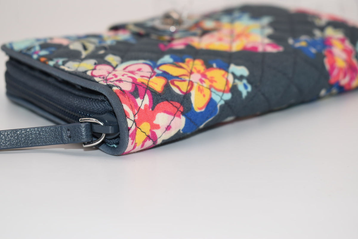 Vera Bradley RFID Turnlock Wallet in "Hope Blooms" Pattern