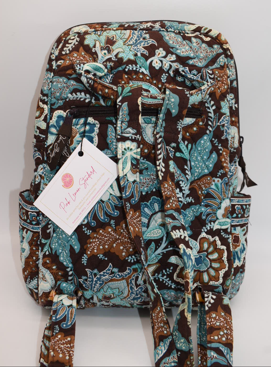 Vera Bradley Quilted Small Ultimate Backpack in "Java Blue" Pattern