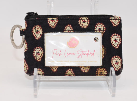 Vera Bradley Zip ID Case in "Classic Black" Pattern