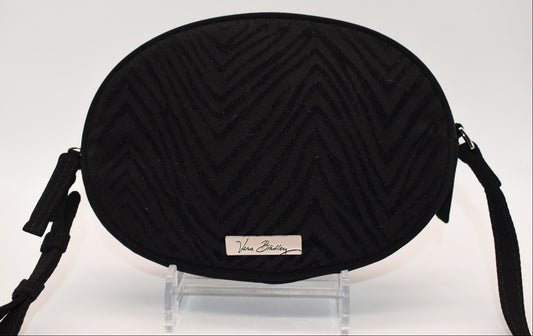 Vera Bradley Oval Crossbody Bag in Classic Black & Zebra Flock