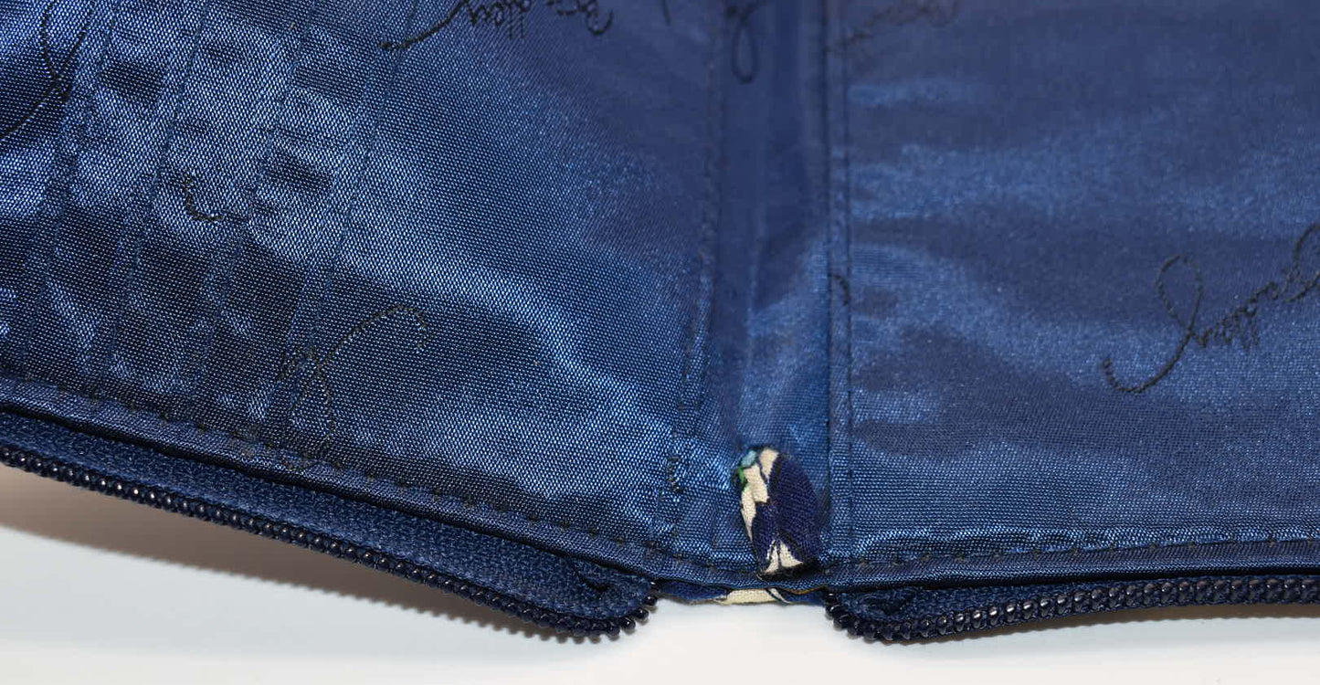 Vera Bradley Zip Around Wallet in "Mediterranean Blue" Pattern