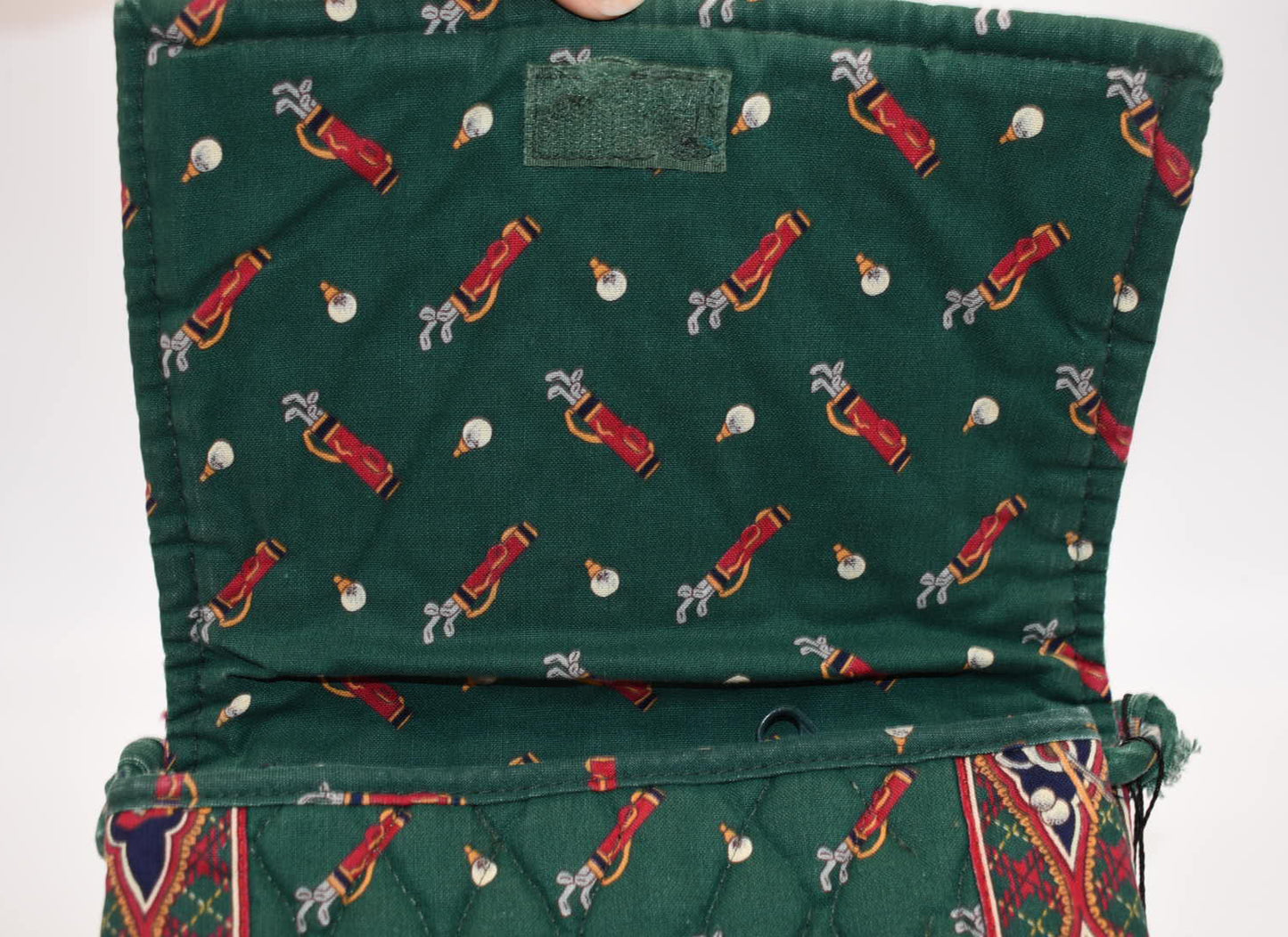 Vintage Vera Bradley Elite Crossbody Bag in "Golf Green -1995" Pattern