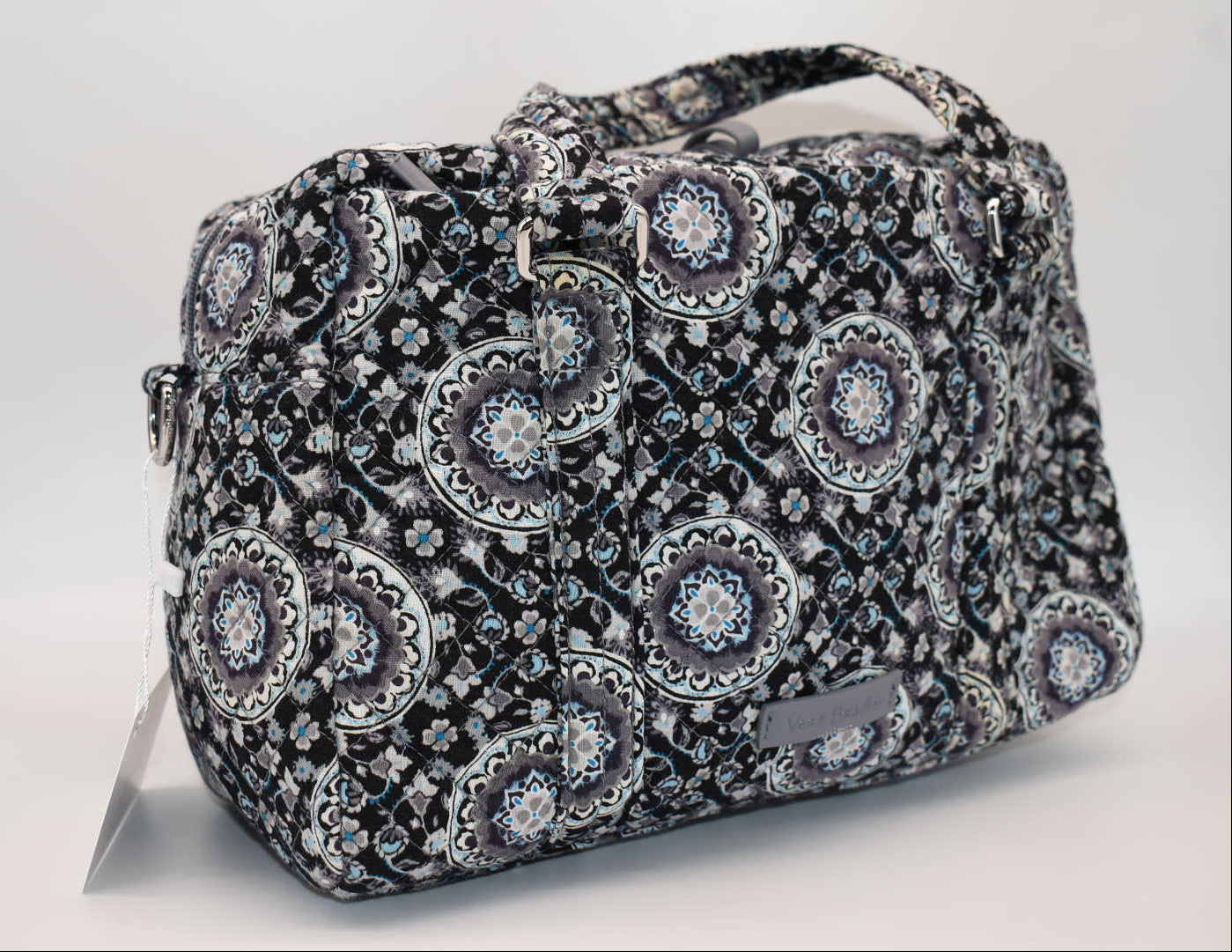 Vera Bradley Iconic 100 Handbag in "Charcoal Medallion" Pattern