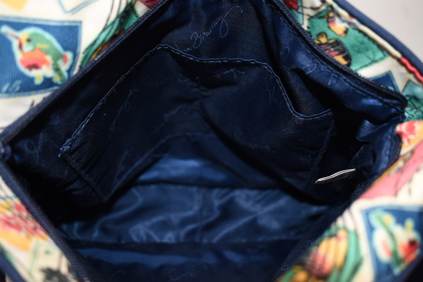 Vera Bradley Reactive Double Pocket Crossbody Bag in "Cuban Stamps" Pattern