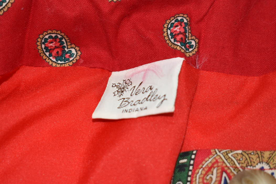 Vintage Vera Bradley Quilted Medium Jacket in "Apple Red - 1991" Pattern
