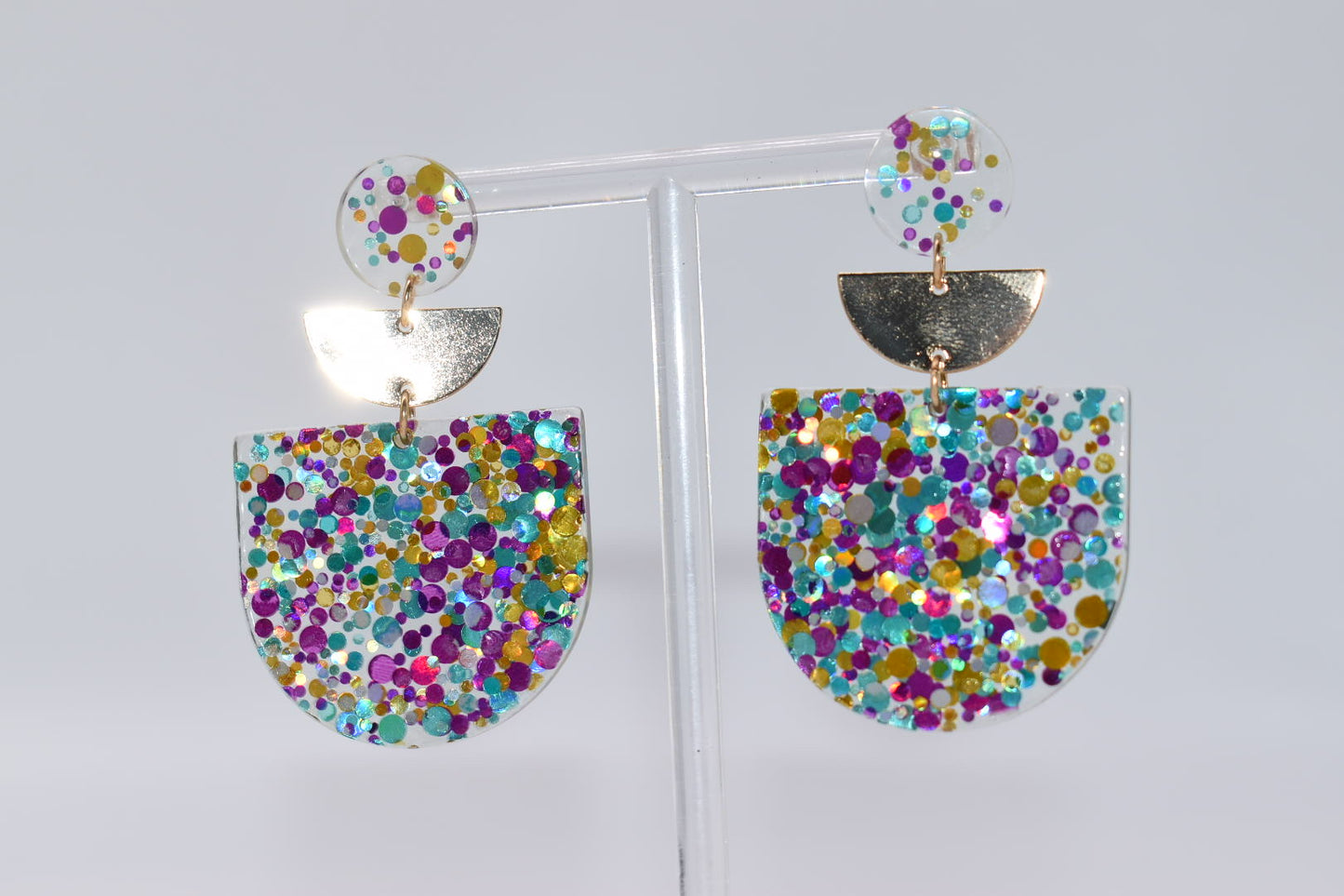Statement Earrings: Mod Glitter Drop Earrings