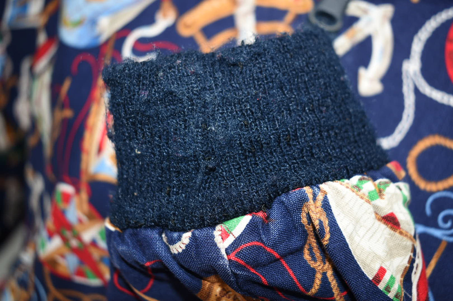 Vintage Vera Bradley Medium Reversible Zip Sports Jacket in "Regatta - 1994" Pattern