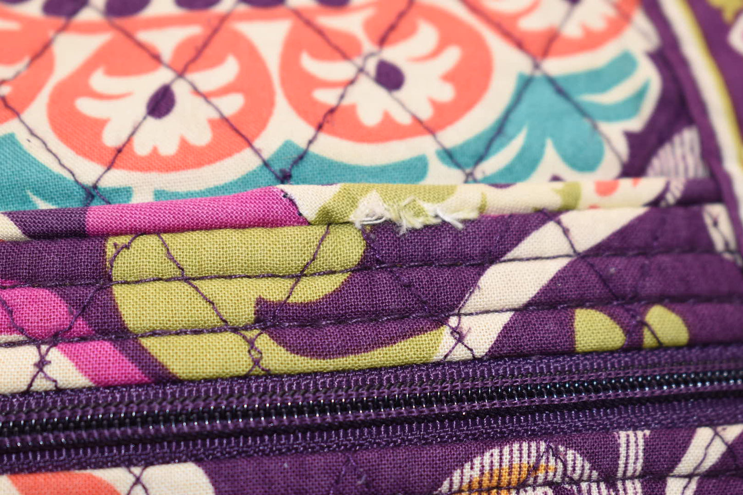 Vera Bradley Hipster Crossbody Bag in "Plum Crazy" Pattern