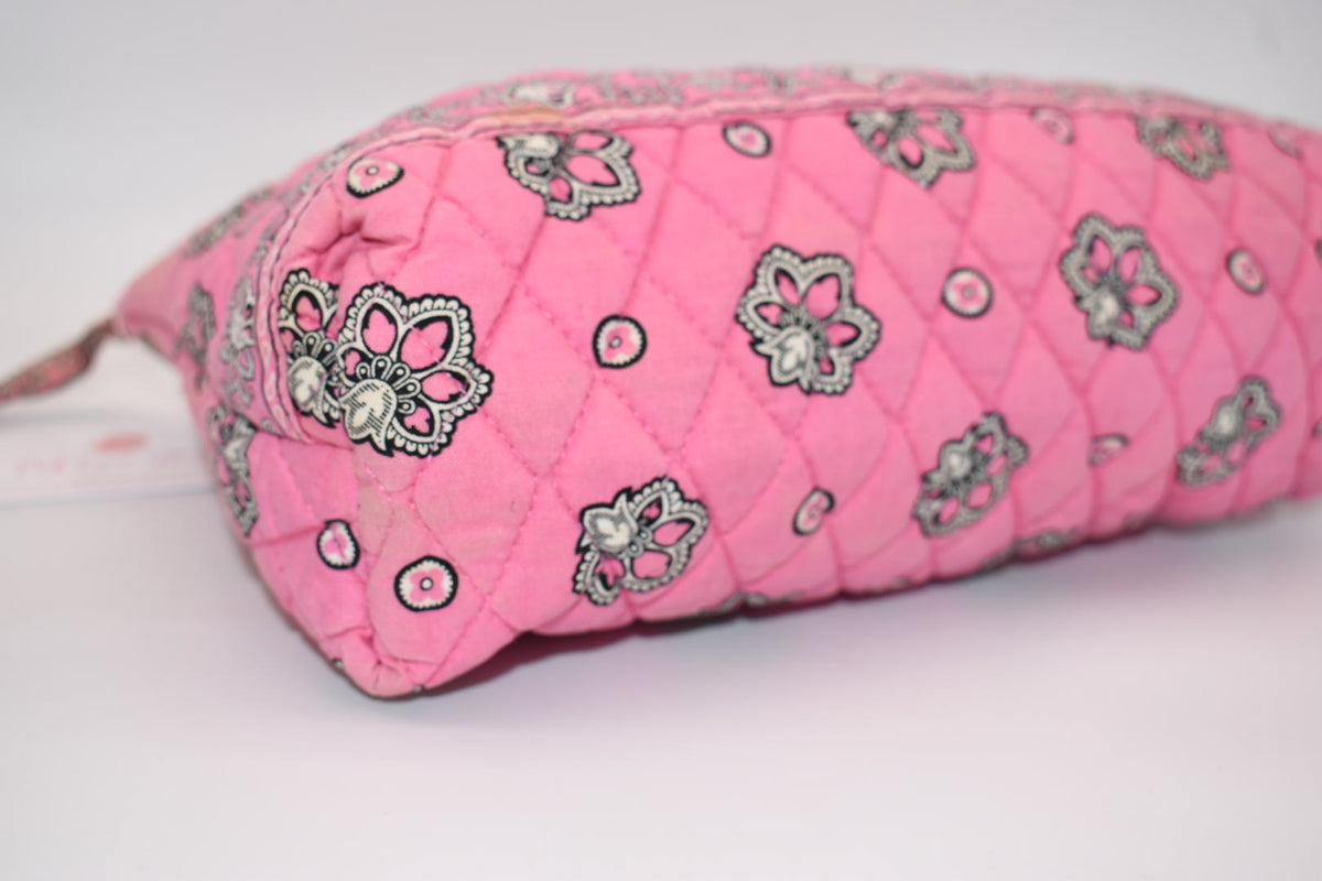 Vera Bradley XL Cosmetic Bag in "Pink Bandana" Pattern