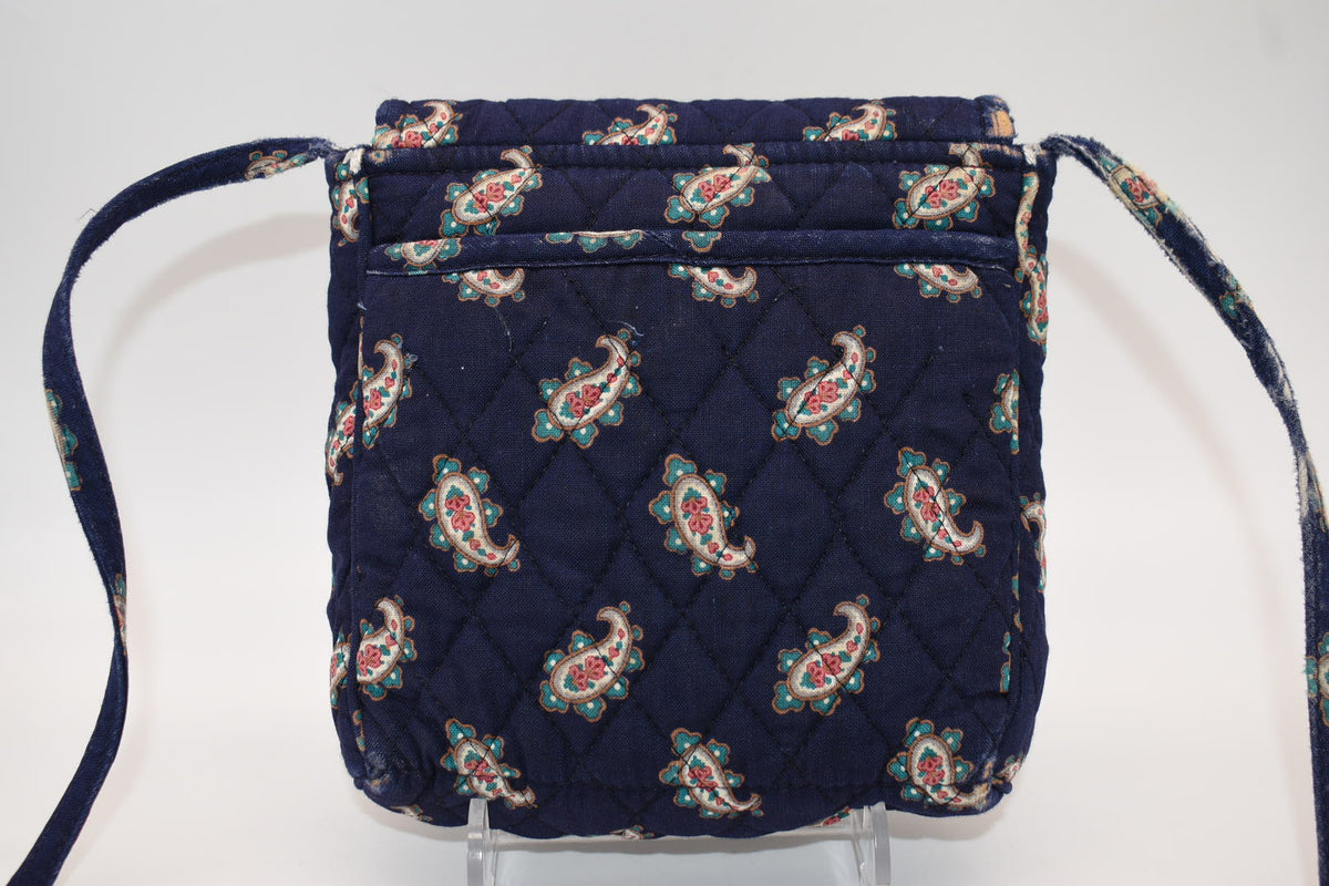 Vintage Vera Bradley Small Crossbody Bag in "Navy -1991" Pattern
