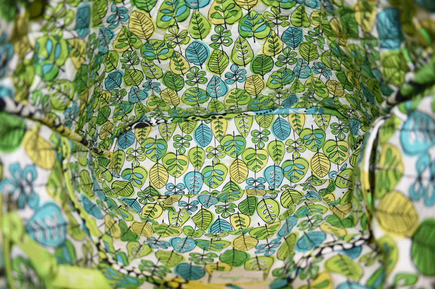 Vera Bradley "Go Around" Large Tote Bag in "Lime's Up" Pattern