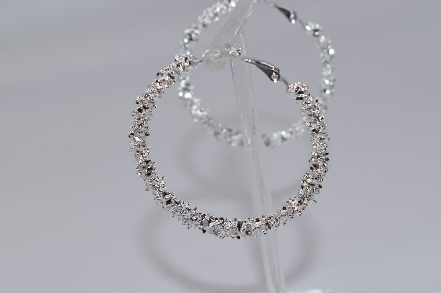 Statement Earrings: Sparkle & Shine Silver Hoop Earrings