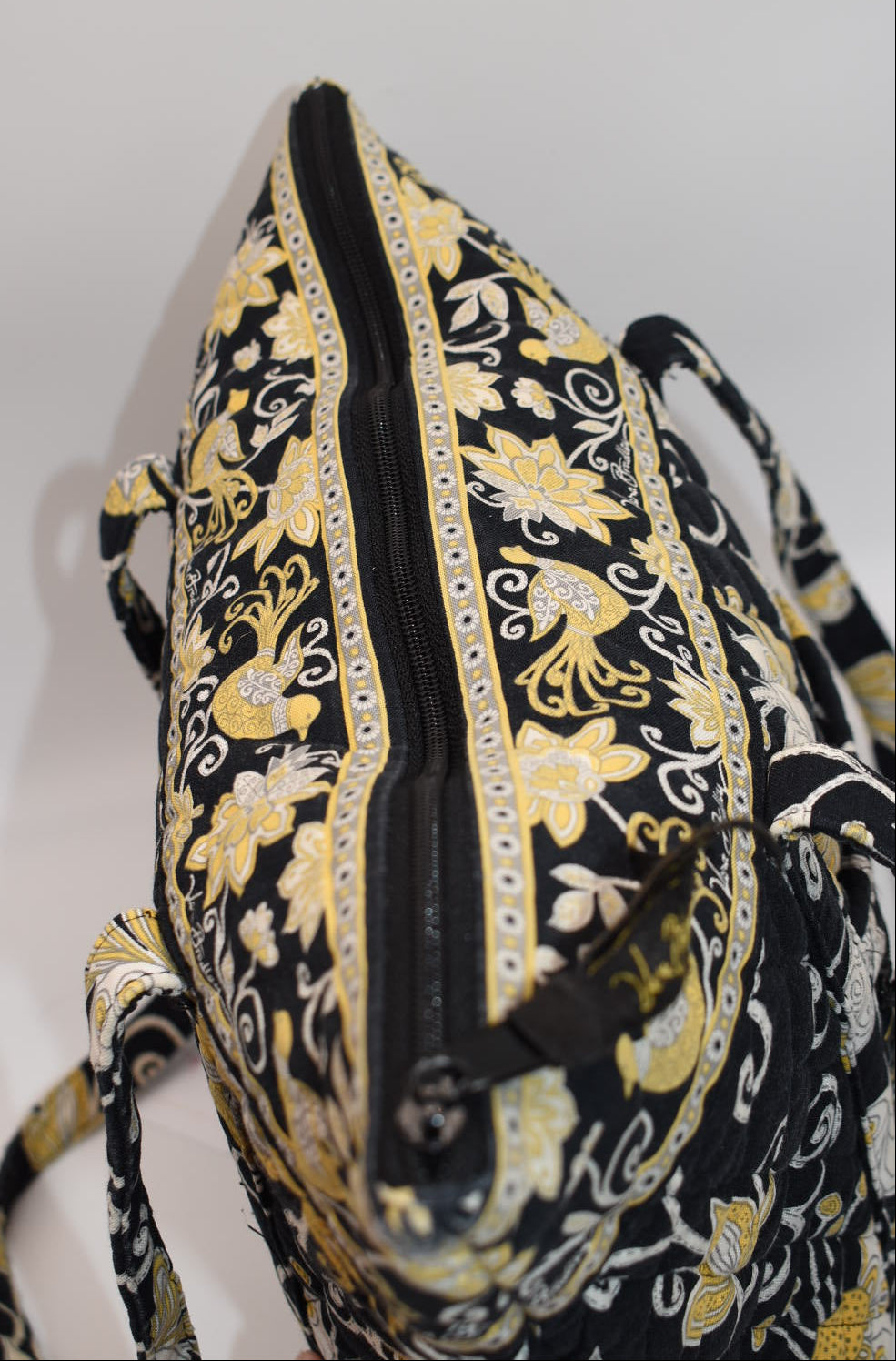 Vera Bradley Villager Tote Bag in "Yellow Bird" Pattern