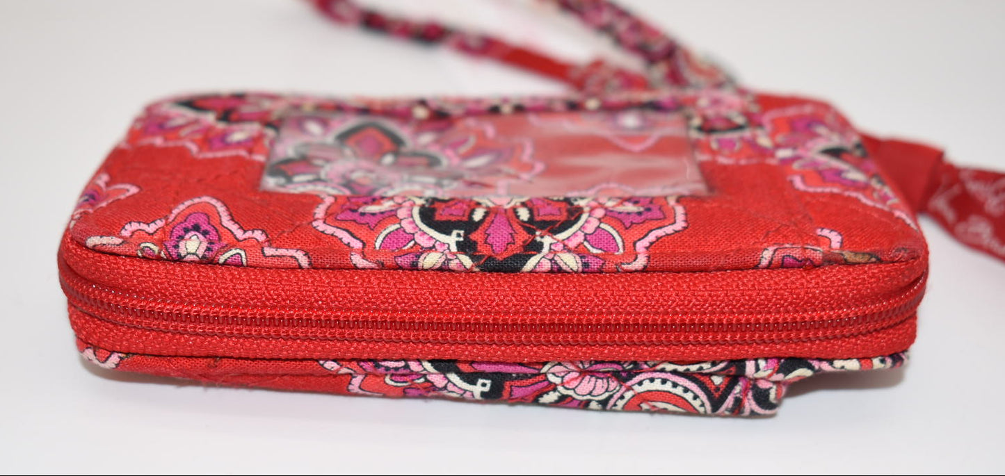 Vera Bradley "All in One" Wristlet in "Frankly Scarlet" Pattern