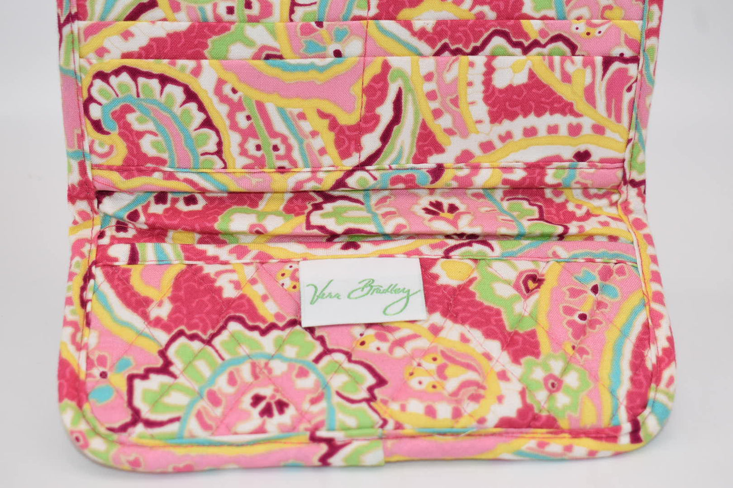 Vera Bradley Quilted Cotton Trifold Wallet in "Capri Melon" Pattern
