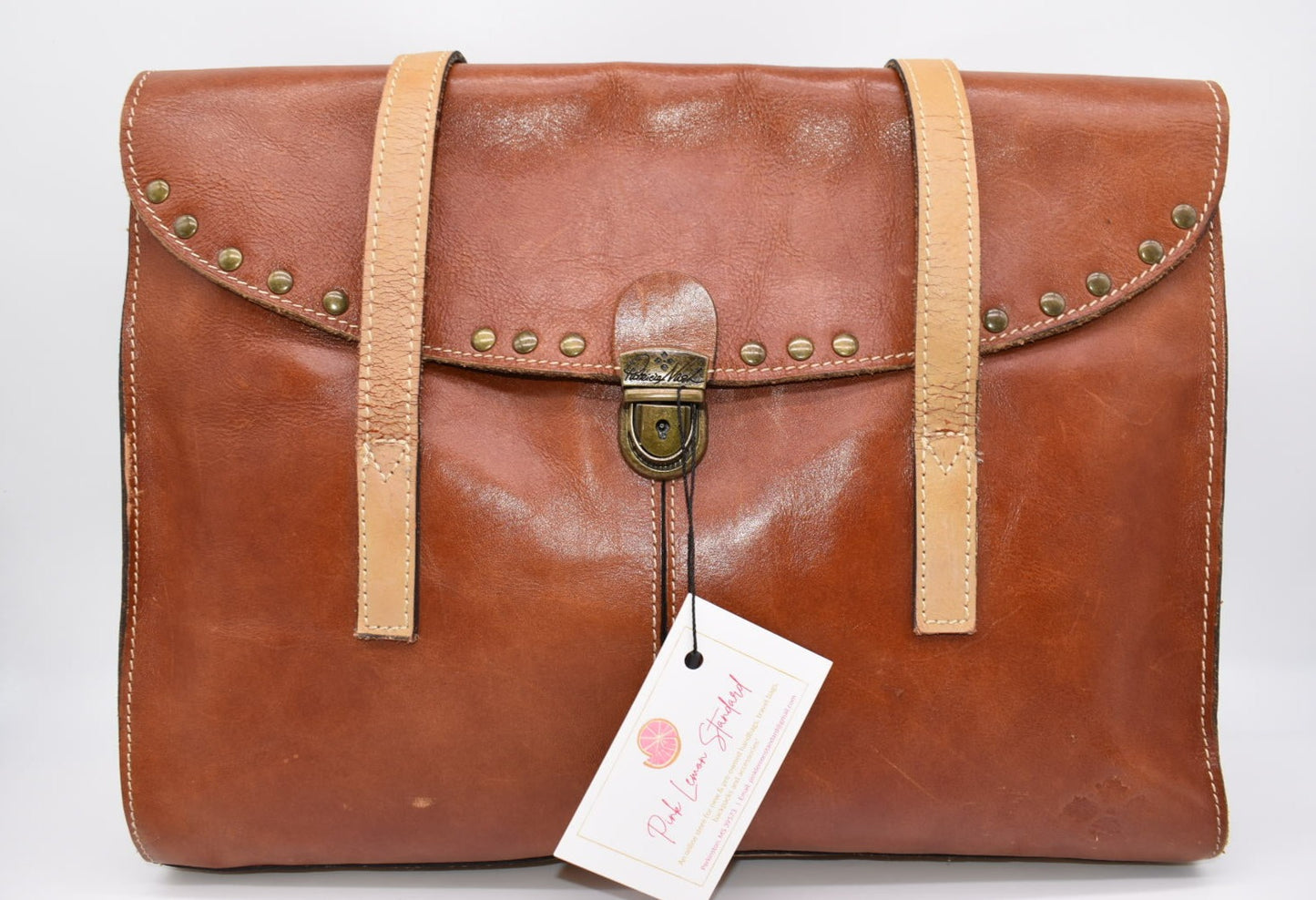 Patricia Nash Cantabria Smooth Leather Flap Satchel