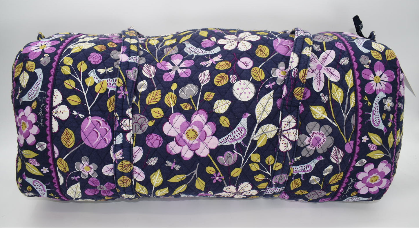 Vera Bradley XL Duffel Bag in "Floral Nightingale" Pattern