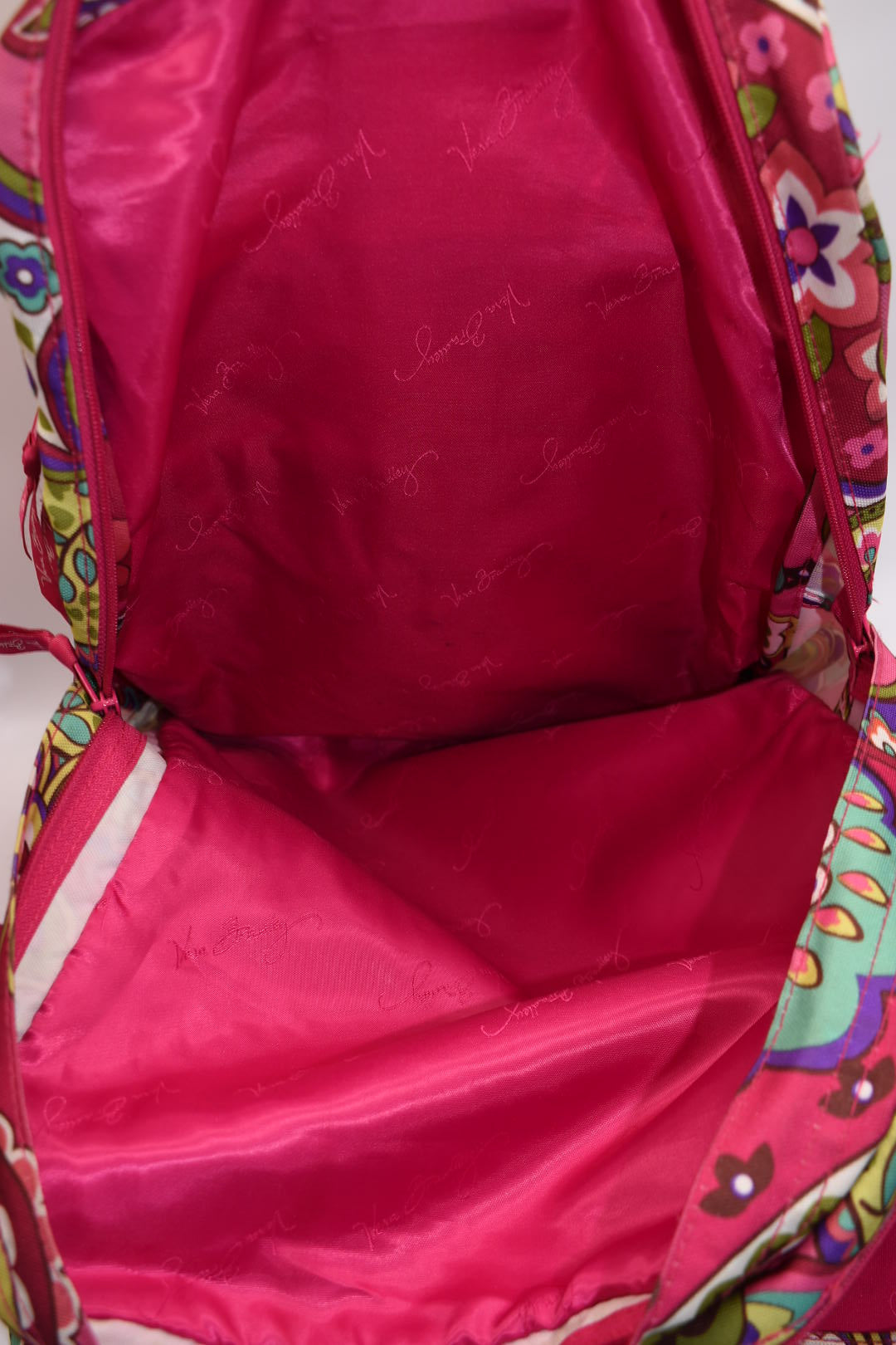 Vera Bradley XL Lighten Up Campus Backpack in "Pink Swirls" Pattern