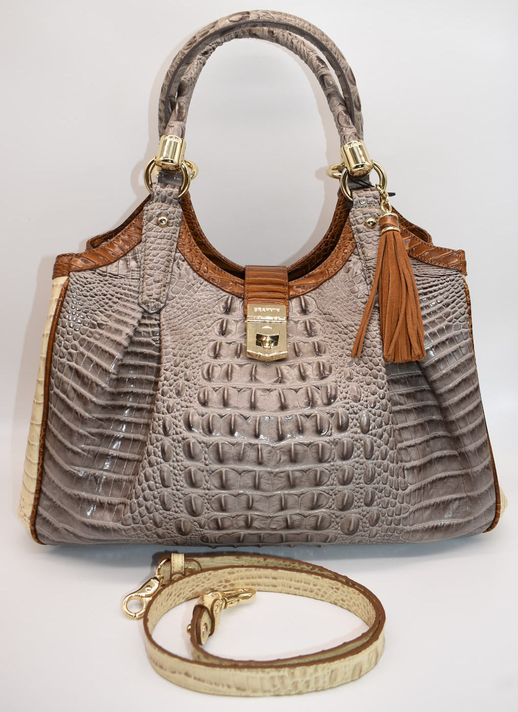 Brahmin Elisa Hobo Shoulder Bag in Tri-Color Melbourne
