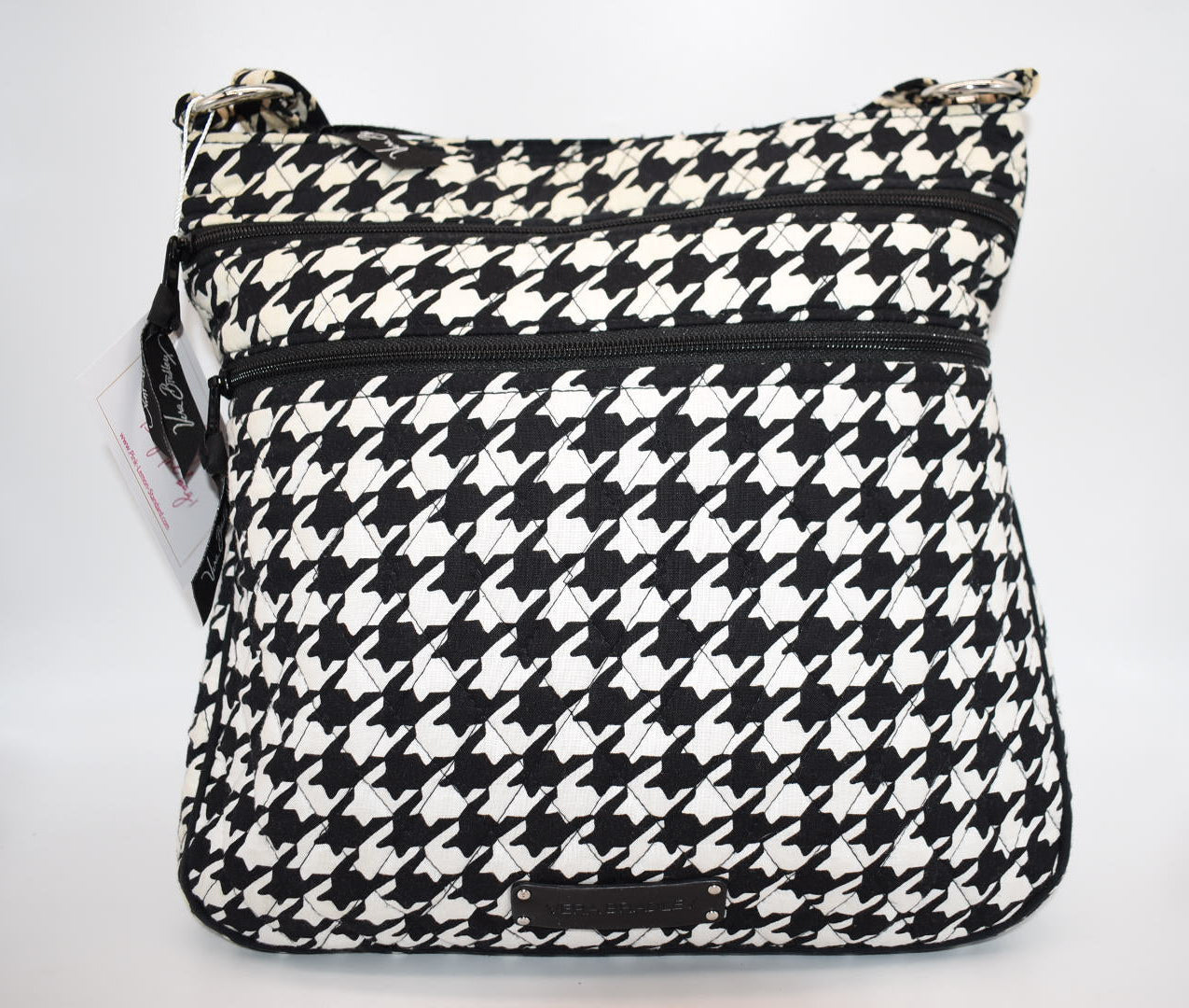Vera Bradley Triple Zip Hipster Crossbody Bag in "Houndstooth" Pattern