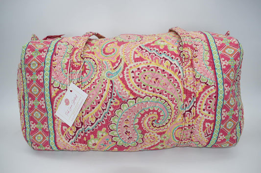 Vera Bradley Large Duffel Bag in "Capri Melon" Pattern