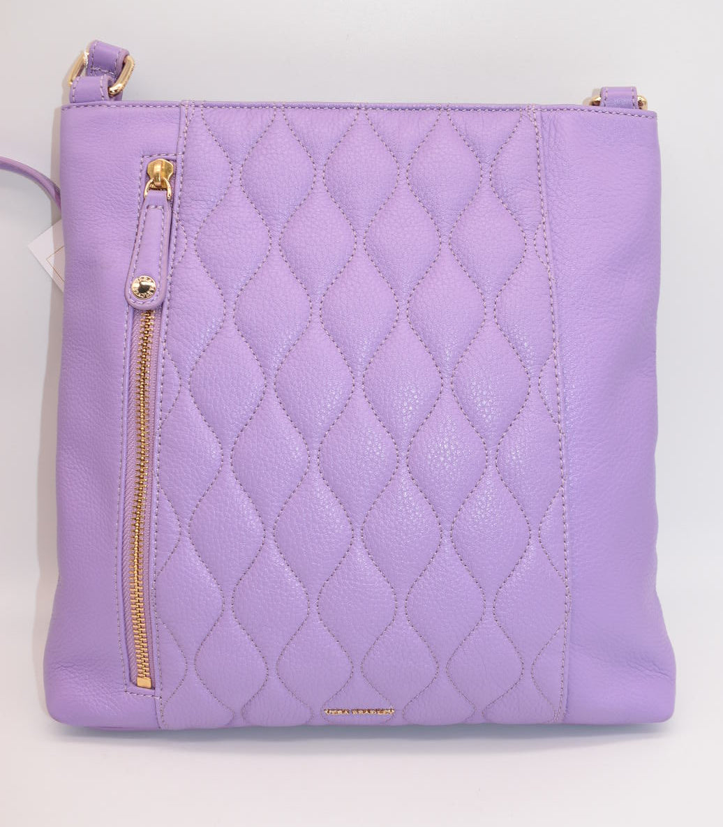 Vera Bradley Quilted Leather Molly Crossbody Bag in Lavendar
