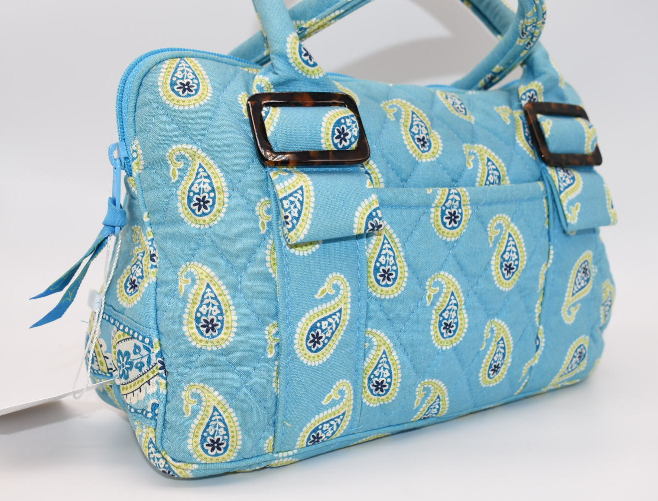 Vera Bradley Lucy Small Bowler Bag in "Bermuda Blue" Pattern