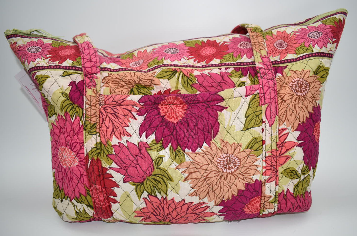 Vera Bradley Miller Travel Tote Bag in "Hello Dahlia" Pattern
