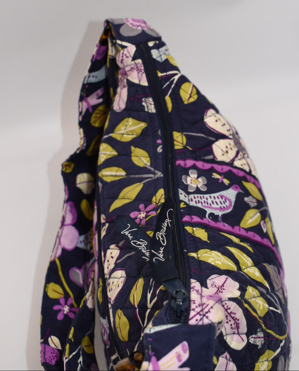 Vera Bradley On-the-Go Shoulder Bag in "Floral Nightingale" Pattern