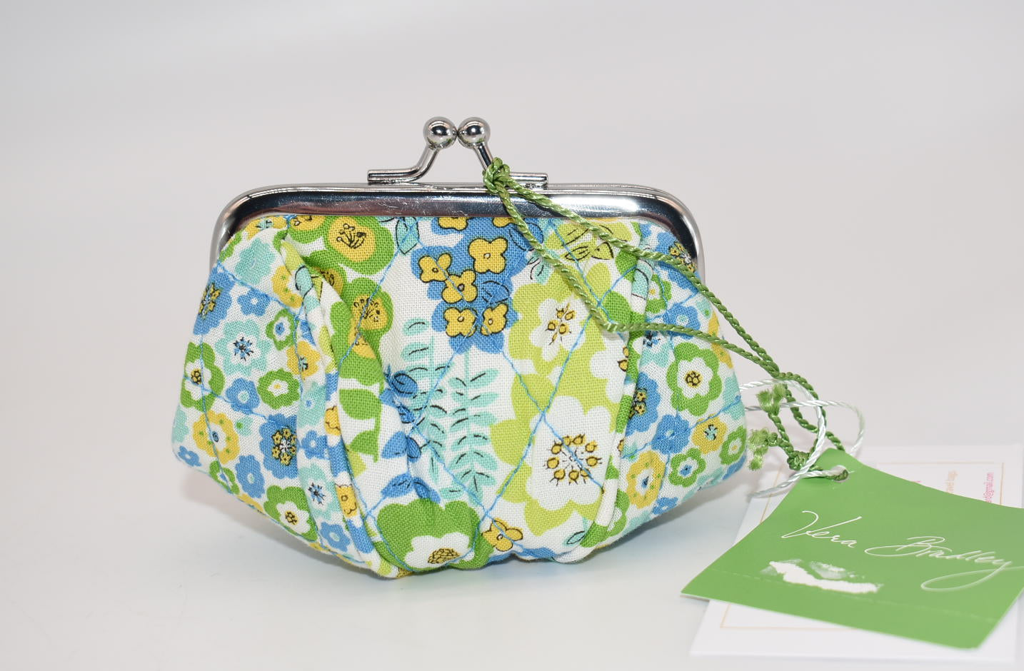 Vera Bradley Petite Kisslock Pouch in "English Meadow" Pattern