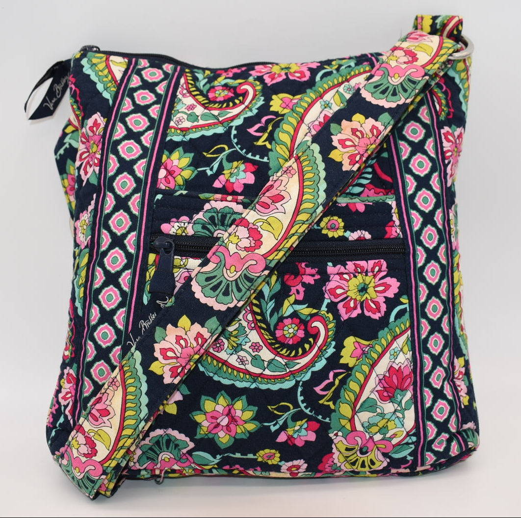 Vera Bradley Hipster Crossbody Bag "Petal Paisley" Pattern