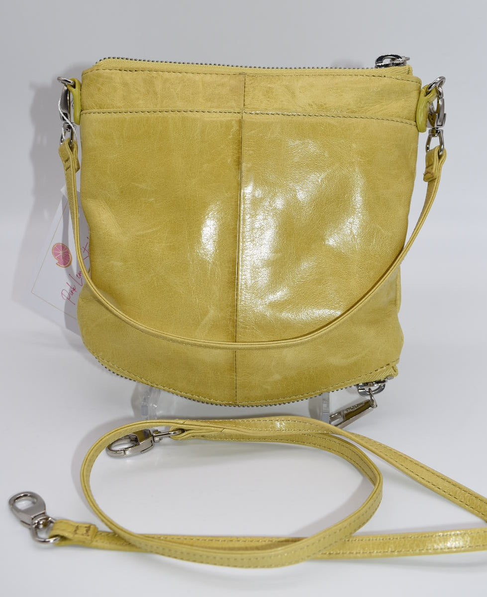 HOBO Convertible Leather Crossbody Bag in Yellow