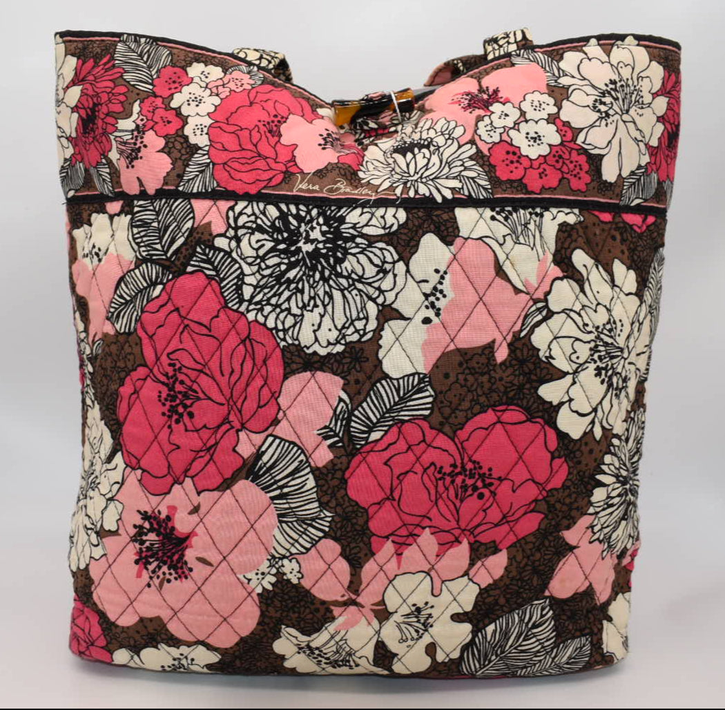 Vera Bradley Everyday Tote Bag in "Mocha Rouge" Pattern