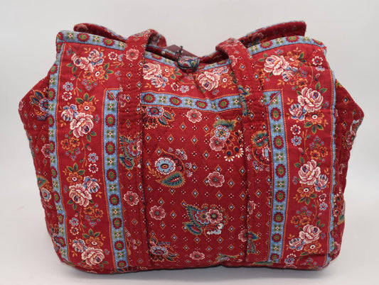 Vera Bradley Hoosier Shoulder Bag in "Provincial Red - 1986" Pattern