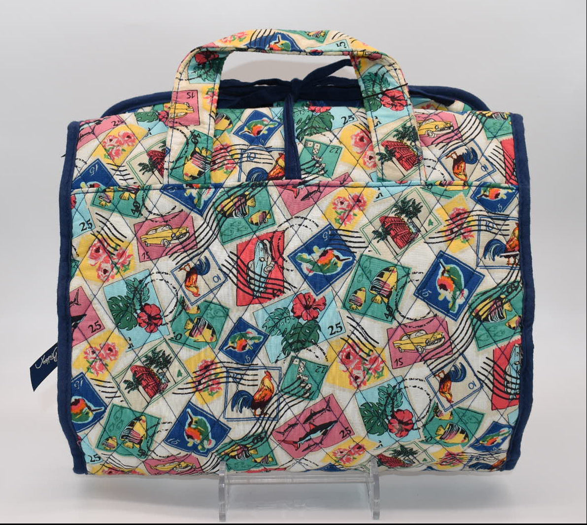 Vera Bradley Hanging Travel Organizer in "Cuban Stamps" Pattern