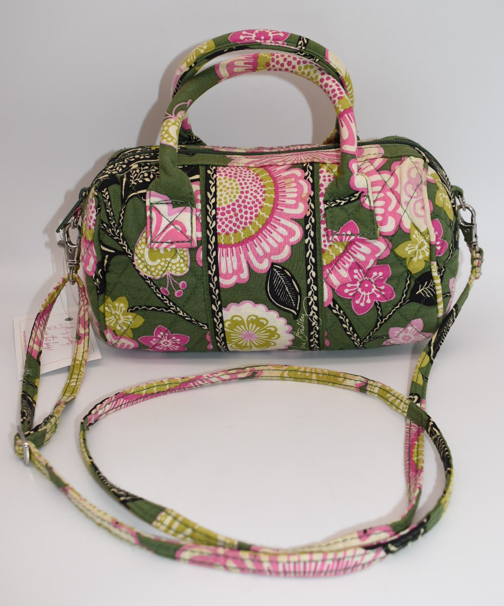 Vera Bradley Convertible Mini Satchel Bag in "Olivia Pink" Pattern