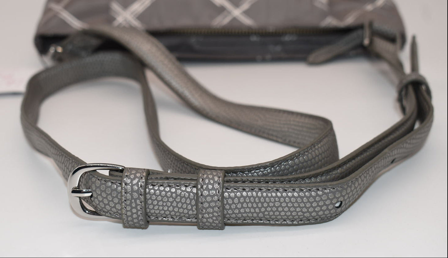 Vera Bradley Preppy Poly Crossbody Bag in Silver