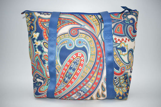 Vera Bradley Color Tote Bag in "Marina Paisley" Pattern