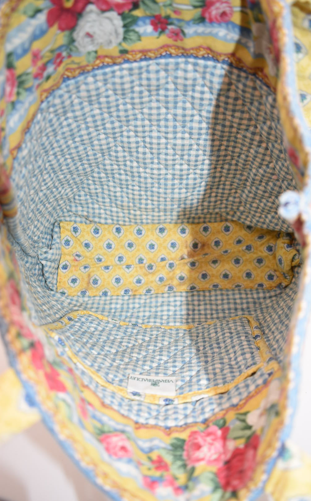 Vera Bradley Quilted Cotton Tote Bag in "Elizabeth" Pattern