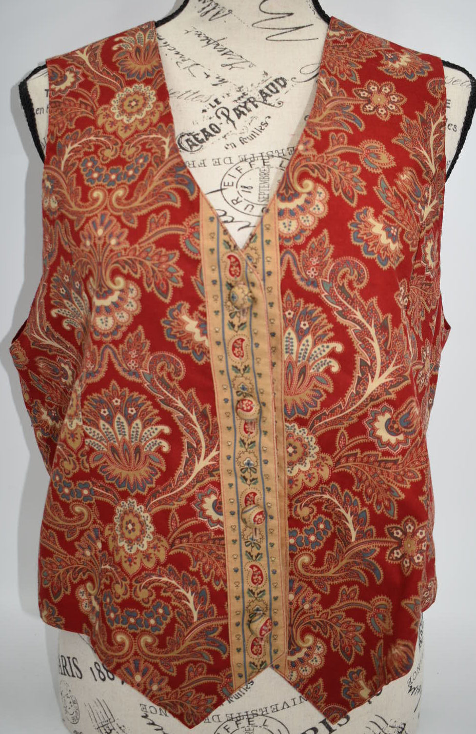 Vintage Vera Bradley Quilted Medium Vest in "Windsor -1995" Pattern