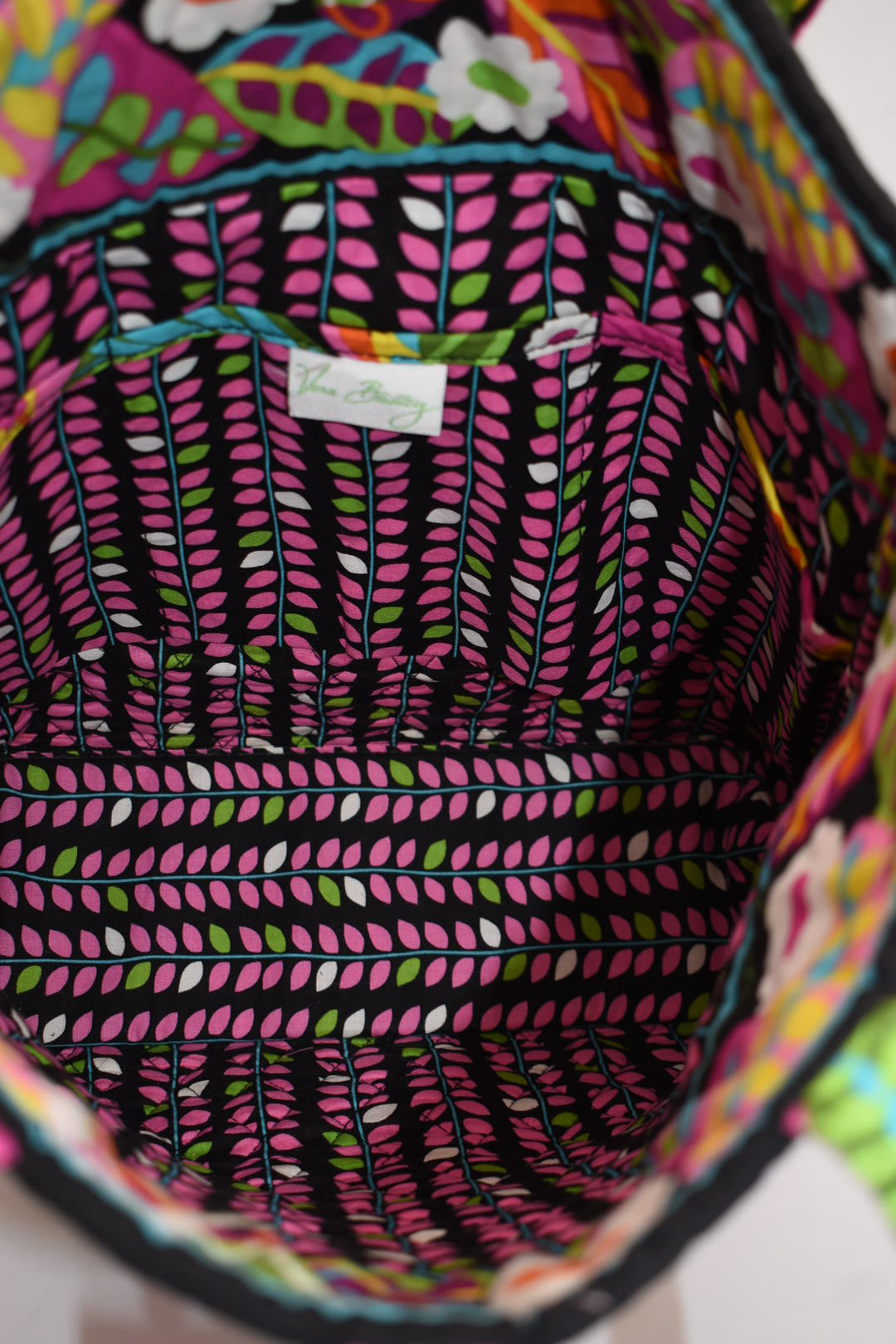 Vera Bradley Quilted Cotton Everyday Tote Bag in "Va Va Bloom" Pattern